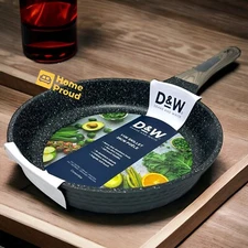 D&W Frying Pan Nonstick Skillet Premium Quality Kitchen Cookware 11 inch Gray