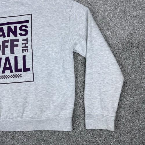 Vans Sweatshirt Womens Extra Large Heather Gray Off The Wall Streetwear Skater - Picture 10 of 11