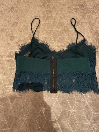Topshop Green Lace Bralette Size 8 - Picture 3 of 4