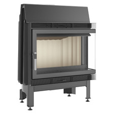 Kamineinsatz kratki BLANKA 11 kW rechte Seitenscheibe Eck Heizeinsatz 2. BImSchV