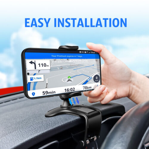 360° Universal Clamp Dashboard Mobile Car iPhone16 Holder Mount Stand Cradle New - Picture 3 of 11