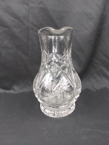 Vintage American Brilliant ABP Cut Glass Crystal Pitcher Pin Wheel 9" H - Picture 7 of 10