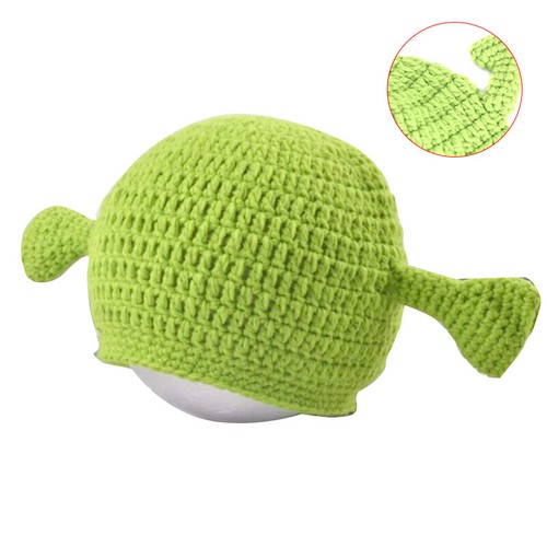 Unisex Balaclava Monster Shrek Wool Winter Knitted Hats Green Party Funny _sh - Picture 3 of 12