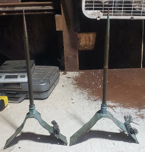 5 x Solid and Hollow Lightning Rod's And Copper Tip w/Stands - Picture 5 of 13