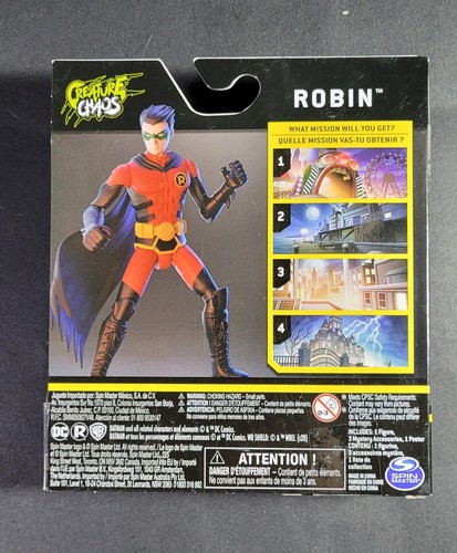 DC SPIN MASTER THE CAPED CRUSADER ROBIN RED/BLACK OUTFIT - Picture 3 of 3