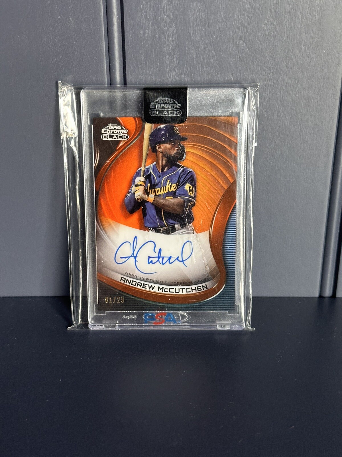 2022 Topps Chrome Black - Autographs Gold Refractor #CBA-AM Andrew McCutchen /25
