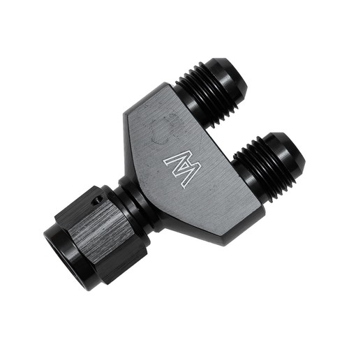 1pc Aluminum Y Block Adapter Fittings -6AN Female To Parallel Exit Dual 6AN Male - Foto 5 di 5