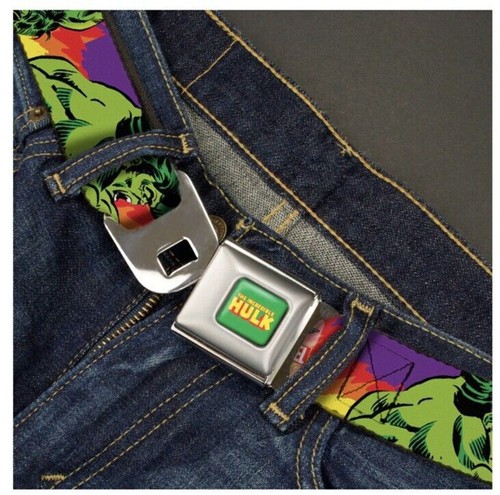 Buckle Down Full Color Marvel Hulk Seatbelt Men’s Belt WHU006 - Picture 2 of 5