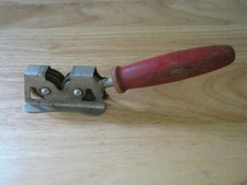 Vintage Eversharp Red Wooden Handle Pull-Through Knife Sharpener
