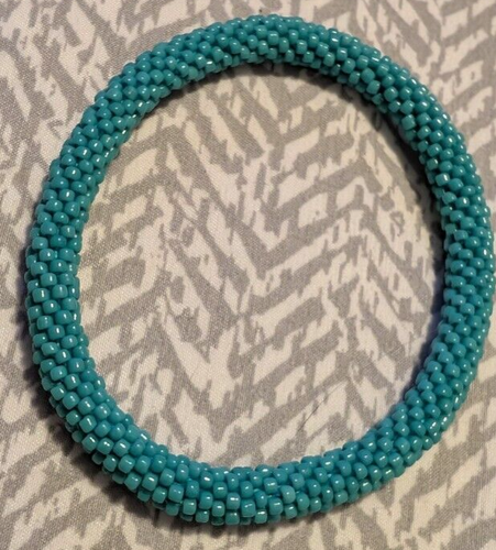 Sashka Co. - Hand Crafted - Nepal - Glass Beads - Blue Bracelets - Lot of 4 - Picture 5 of 5
