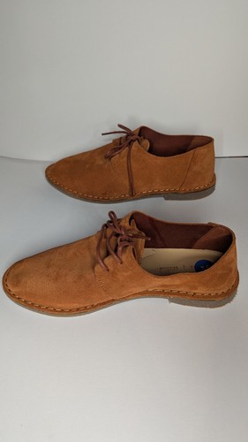 New CLARKS 3.5 ERIN WEAVE WOMENS RUST SUEDE Leather DERBY CASUAL FLAT SHOES - Picture 7 of 8