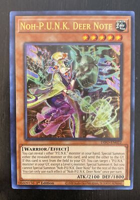 deer yugioh cards Noh-P.U.N.K. Note DIFO-EN022 Ultra Rare 1st Edition Near M If this card is sent from the field to your GY Yugioh Card "Danger!? Jackalope?" RC04-KR014