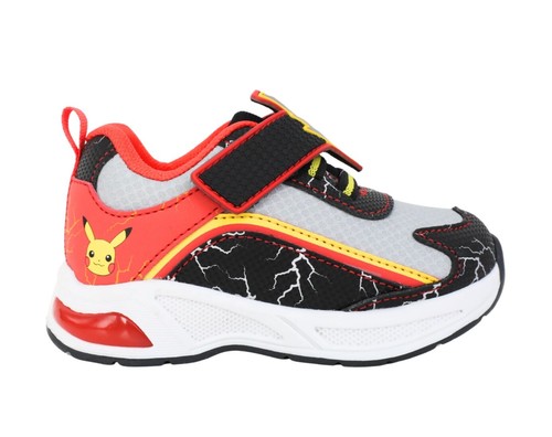 POKEMON Niños Pequeños LUMINAR Zapatos Nuevos con Etiquetas Tallas 5-11 Lightening Bolt Pikachu - Imagen 2 de 2