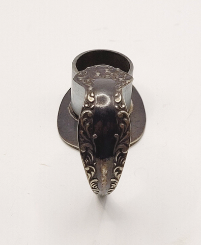 Bent Spoon Candle Holder Marked OC A1 Silver Plate Handcrafted - Picture 11 of 21