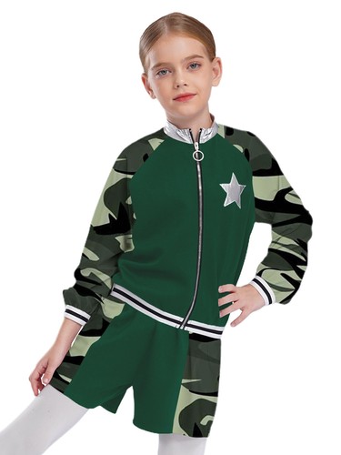 Kids Girls Coat Motorcycle Sweatshirt Juniors Blouse Street Top Track Jacket - Picture 15 of 56