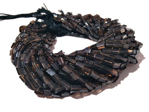 Smoky Quartz Square Smooth 4x6-4x7mm Natural Gemstone Beads 18" 1 Strand AG - Picture 8 of 10