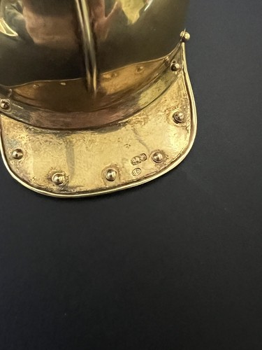 COPPA BISMARCK ARGENTO VINTAGE - Casco STILE FABERGÉ ORO CAMPO ORO - Foto 9 di 20