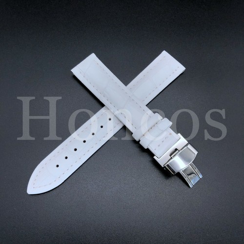 22MM LEATHER WATCH BAND STRAP FITS FOR MOVADO BOLD 3600261 DEPLOYMENT WHITE - Picture 2 of 17
