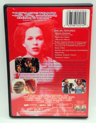RUN LOLA RUN & PRINCESS AND THE WARRIOR DVD Franke Potente German Audio Eng. Sub - Imagen 2 de 5