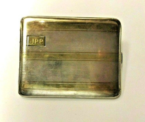 ART-DECO STERLING/GOLD CIGARETTE Case Era Red+Yellow 14k - Picture 3 of 10