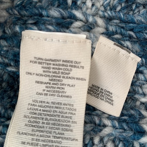 Cardigan aperto Rachel Roy blu medio maglia cavo misto lana tasche morbido casual - Foto 10 di 13