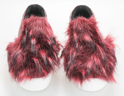 NBR Sportschuhe Damen EU 38 Leder Kunstfell Slipper Burgund - Bild 4 von 6