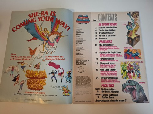 Revista Masters of the Universe 1985 de colección rara otoño 1985 con póster - Imagen 2 de 4