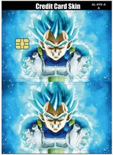 Dragonball Z Vegeta God Blue Credit Card Smart Sticker Skin Precut Small Chip