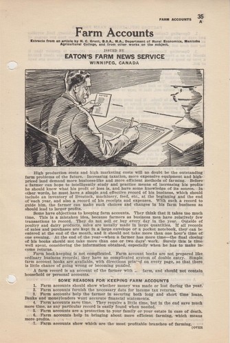 Eaton's Farm News Service - c.1928 - carpeta rara con consejos agrícolas/hogares, etc. - Imagen 5 de 7