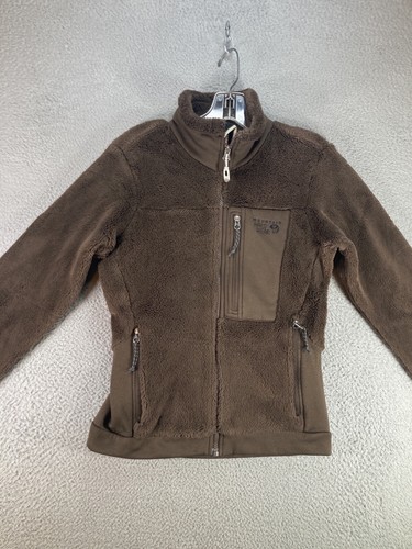 Mountain Hardwear Jacke Damen Small Braun Sherpa Fuzzy Fleece Reißverschluss Hochflor - Bild 1 von 16