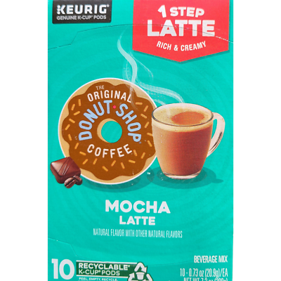 Mocha One Step Latte The Original Donut Shop KCup Coffee 10ct Box