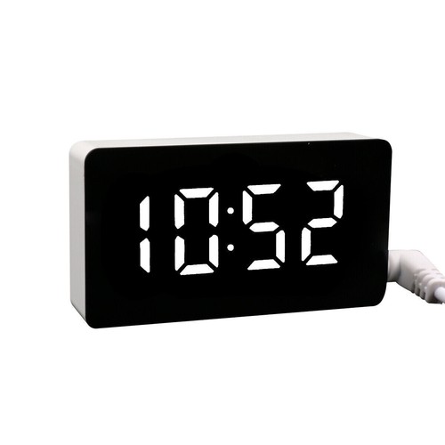 Digital Alarm Clock LED Mirror Display Temperature Date Home Trip Bedside Clock - Picture 9 of 15