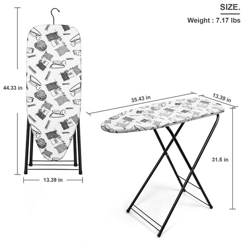 13"—35" Ironing Board Small With Heat Resistant Coverfolding Compact Ironing Boa - Picture 2 of 8