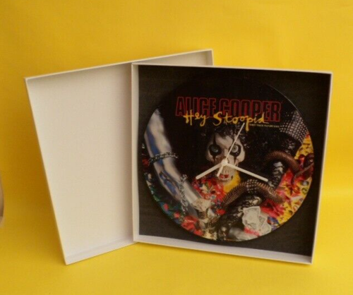 ALICE COOPER CLOCK Picture Disc Vinyl Record Hey Stoopid SN12P59 12" Wall CLOCK - Picture 3 of 7