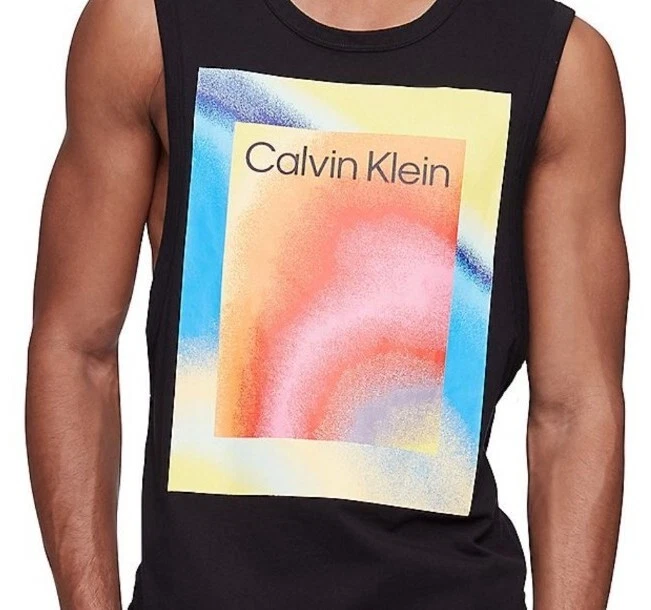 NWT MEN S XS CALVIN KLEIN PRIDE LOUNGE SLEEVELESS BLACK SLEEP