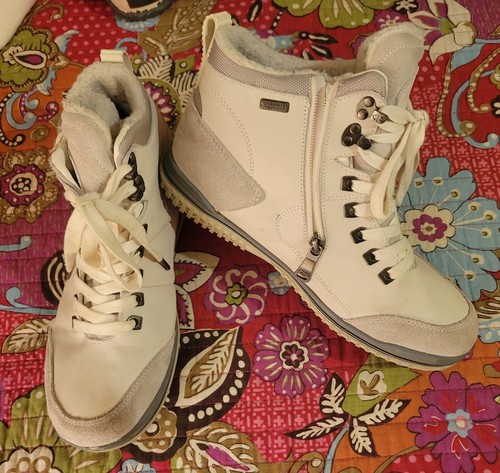 ❤❤ Botas PAJAR para Mujer Blancas Senderismo Forradas al Tobillo Talla 11 Usadas en Excelente Condición Cálidas a -22°F/-30°C - Imagen 2 de 14