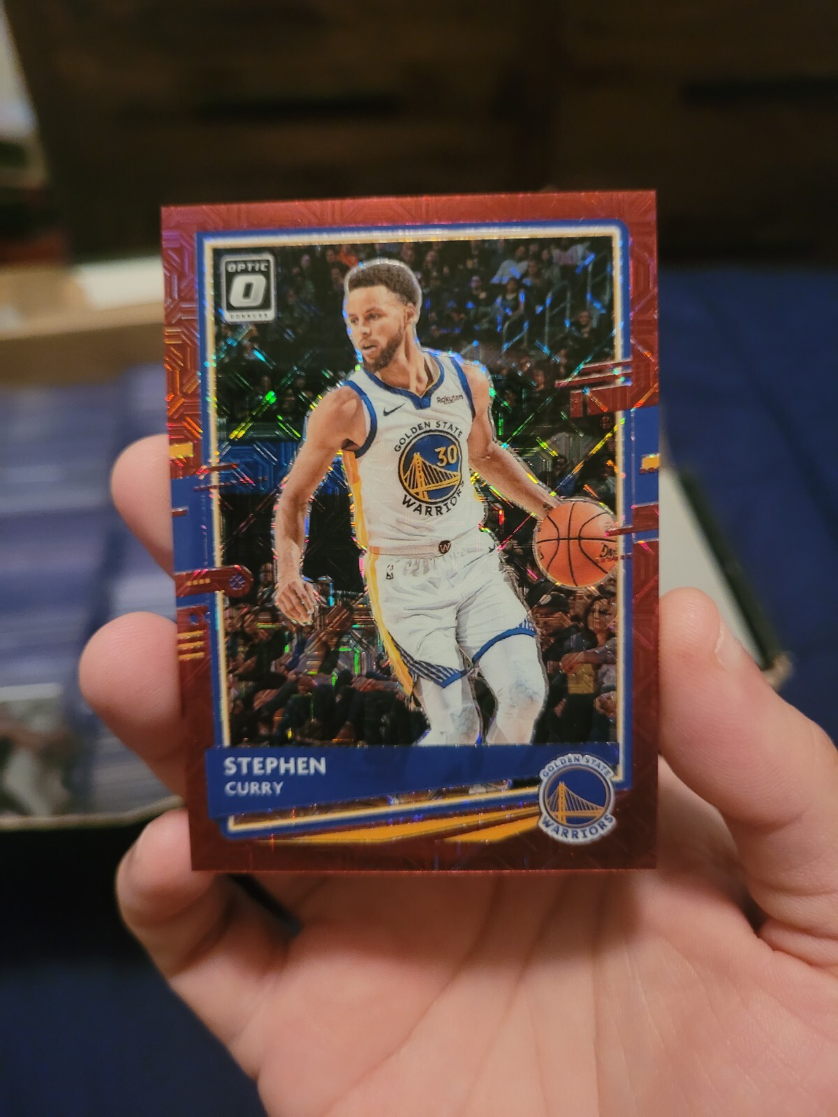 2020-21 DONRUSS OPTIC CHOICE STEPHEN CURRY RED MOJO HOLO PRIZM #6/88 WARRIORS