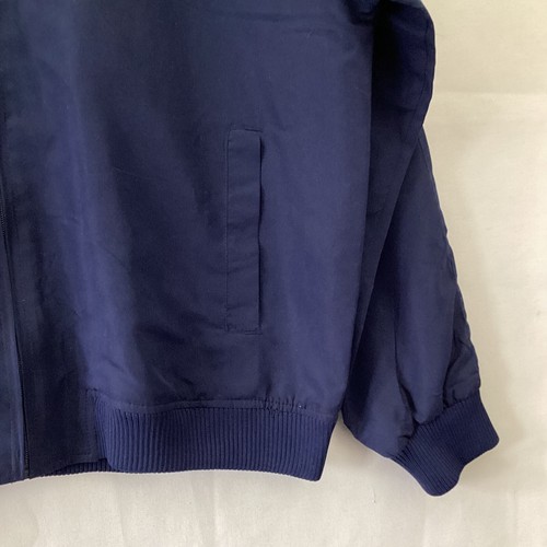 Slazenger Mens Navy Blue White Logo Full Zip Jacket Size S Collared - Picture 3 of 7