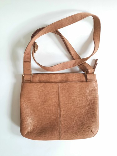 Fossil Tessa Crossbody Medium Brown Pebbled Leather Messenger Bag Retail $168  - Picture 10 of 11