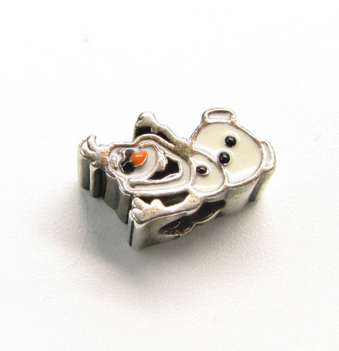 Elsa Snowflake and Olaf FROZEN Slide Charms - - Italian Sterling Silver - Picture 2 of 8