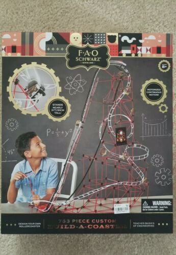F.A.O Schwarz 753 Piece Custom Build-A-Coaster New In Original Box - Picture 2 of 6