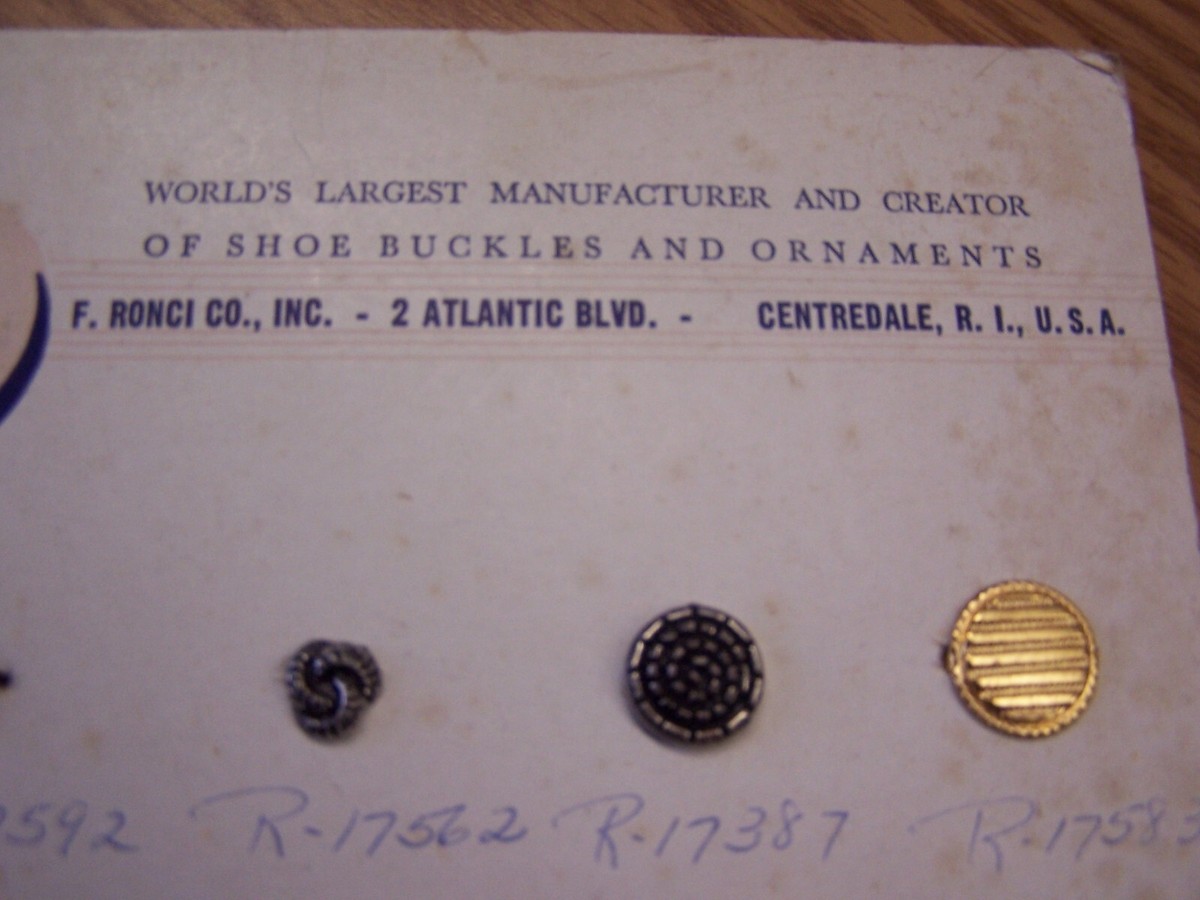 RONCI Vintage Salesman Sample Card Display Shoe Buckles  display picture 3