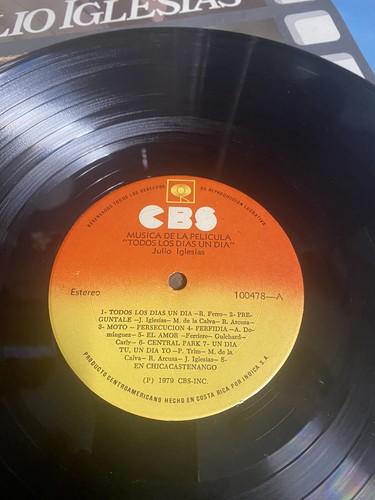 Julio Iglesias – Música De La Película "Todos Los Días, Un Día" 1979 Import NM - Picture 4 of 4