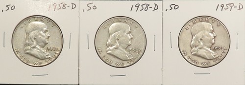 Lot of 20 Average Circulated Ben Franklin Silver Half Dollars in Window Flips - Picture 13 of 22