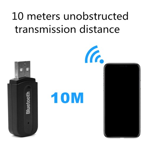 USB Bluetooth 2.0 PC Adapter Wireless Stereo Audio Music Receiver 3.5mm Aux Jack - Photo 2/6