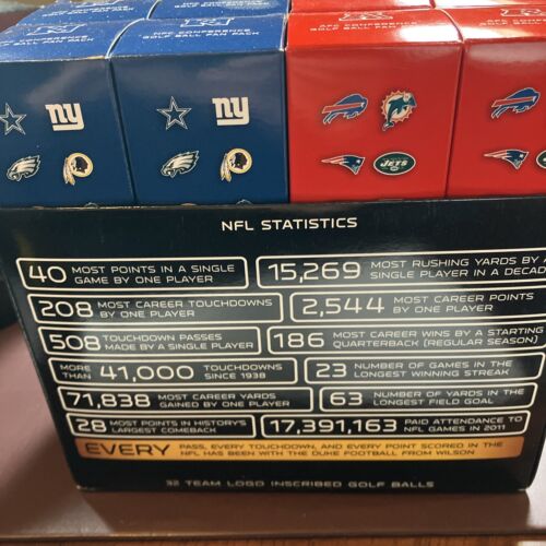 NFL Wilson Golfball Display alle 32 Team Logo Bälle - versiegelt, nie geöffnet. - Bild 4 von 7