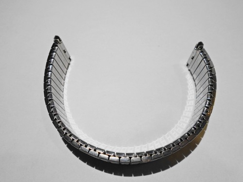 Vintage Speidel Herren Edelstahl Uhrenarmband 6 1/8" Länge 16 -19 mm Ansatzgröße - Bild 6 von 7