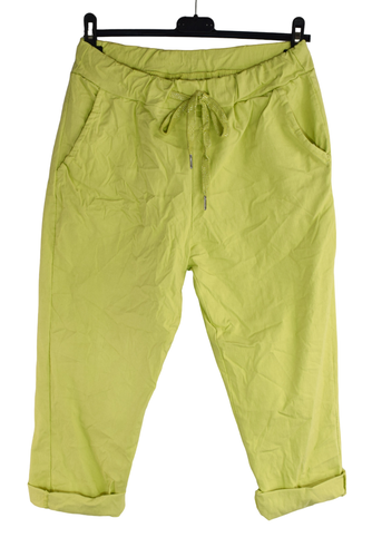 Pantalone magico donna elasticizzato 3/4 pieghe taglia unica comodo con tasche. - Foto 21 di 22