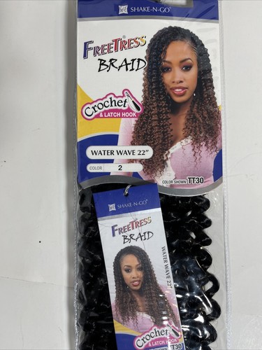 FREETRESS BRAID Hair Extensions Water Wave 22" crochet latch hook NEW Color 2 - Picture 2 of 3