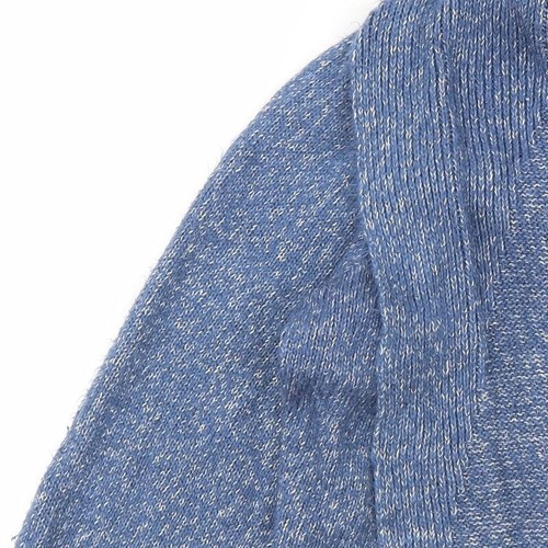 M&Co Womens Blue Collared Acrylic Blend Cardigan Size 14 - Picture 6 of 12